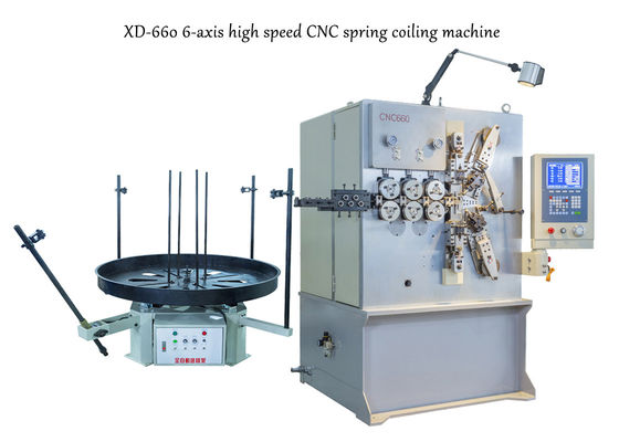 XD-660 Yaylar Hassas Yapmak İçin 6 Eksenli Yüksek Hızlı CNC Yay Sarma Makinesi