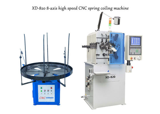 XD-820 8 Eksenli Yüksek Hızlı Yay Sarma Makinesi Tel Çapını 0.5 ila 2.0mm Yapar
