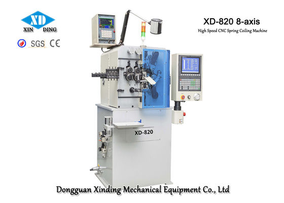 XD-820 8 Eksenli Yüksek Hızlı Yay Sarma Makinesi Tel Çapını 0.5 ila 2.0mm Yapar