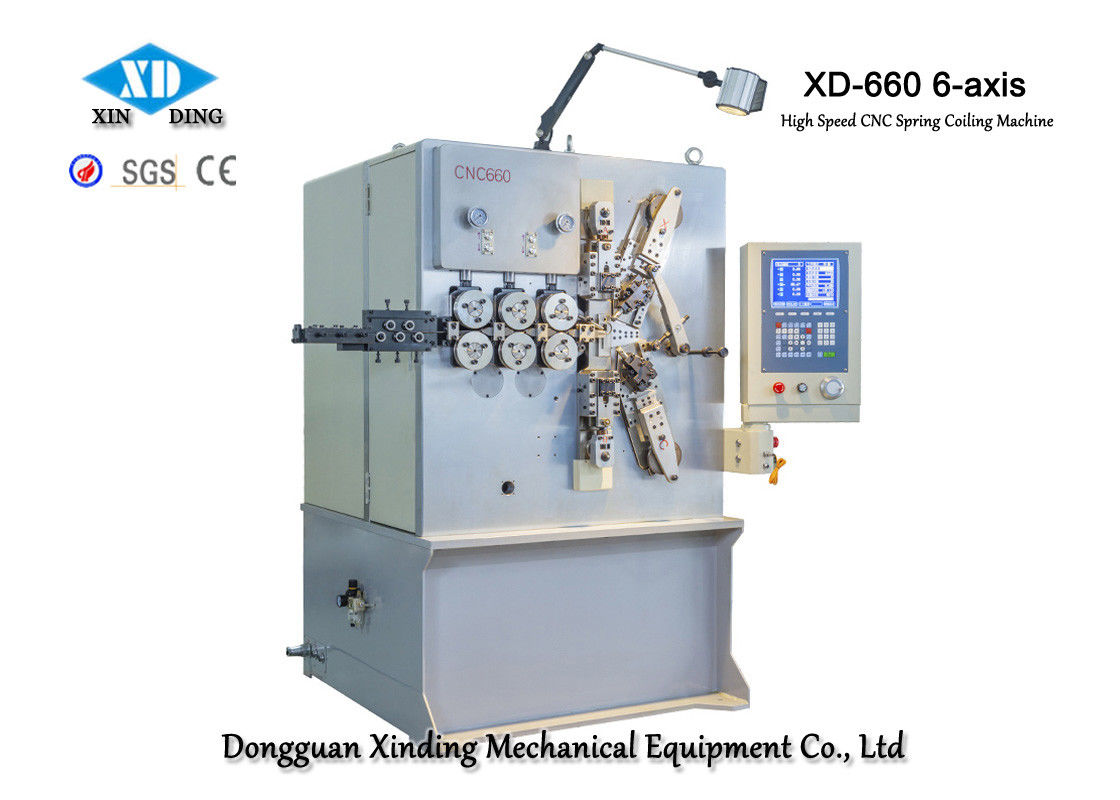 XD-660 Yaylar Hassas Yapmak İçin 6 Eksenli Yüksek Hızlı CNC Yay Sarma Makinesi